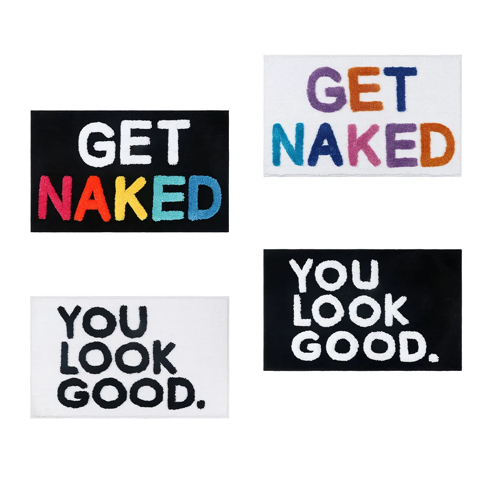 get naked microfiber rug bathroom shower curtain mat sets bath non slip tpe absorbent you look good carpet furniture accessories free global shipping