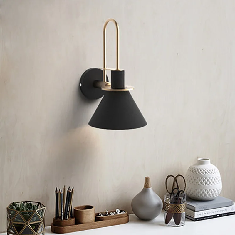 

Nordic Desginer Wall Lamp For Living Room Modern LED Wall Light For Bedroom Background wall Black Light Fixtuer Home Indoor