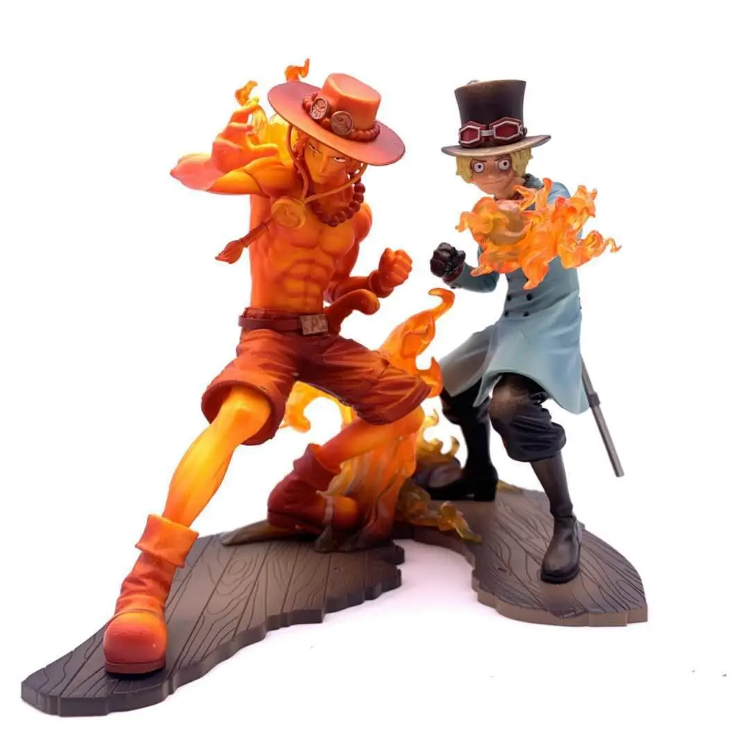 

2022 NEW One Piece Action Frenzy Theatrical Edition Sabo Ace Flame Bond Scenery Figure PVC Model Toys High Quality