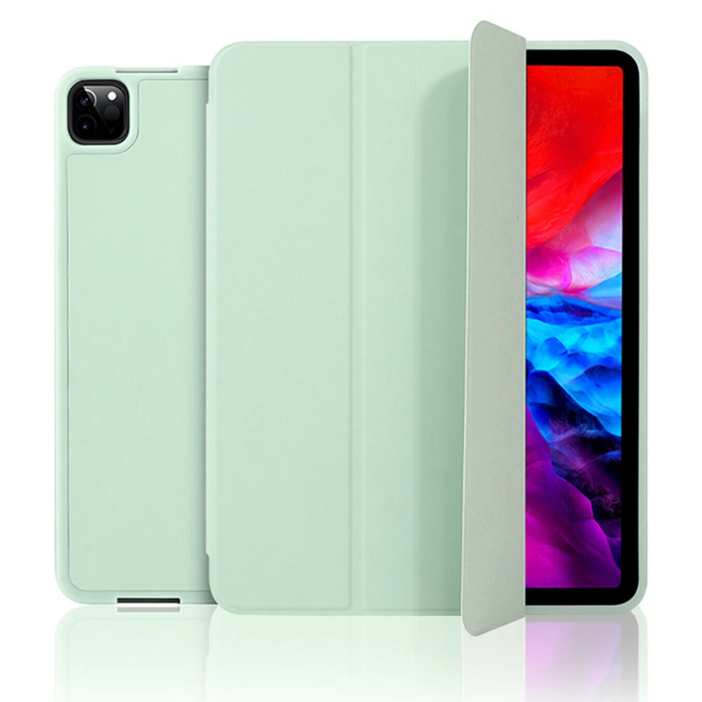 

Smart Case For iPad Pro 12.9 2020 Funda With Pencil Holder TPU Back Protect Tablet Cover Shockproof Shell For iPad Pro 12.9 2018