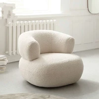 plush living room sofa chair nordic simplicity creativity single sofa chair modern armchairs creative u shape bedroom furniture