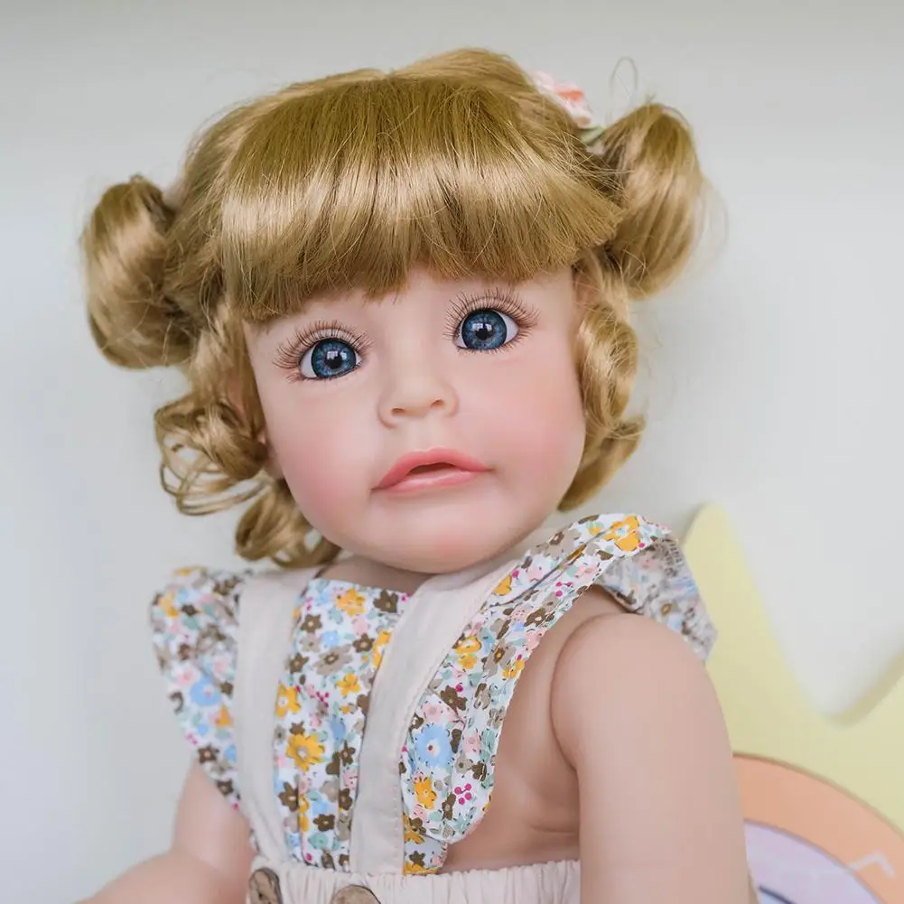 

55cm Full Silicone Reborn 22" Vinyl Babies Princess Alive Like Girl Bathe Toy Real Gift Birthday U6n3
