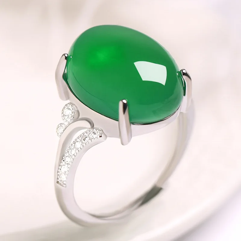 

кольцо женское парные кольца кольца женские Лидер продаж, классическое Винтажное кольцо, овальное зеленое нефритовое кольцо, модное индиви...