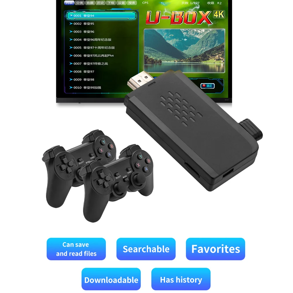 

32G/64G TV Game Console 2.4G Home Game Player HDMI-compatible HD Output Smooth Gaming Experience for TV/PC/Laptop/Projector