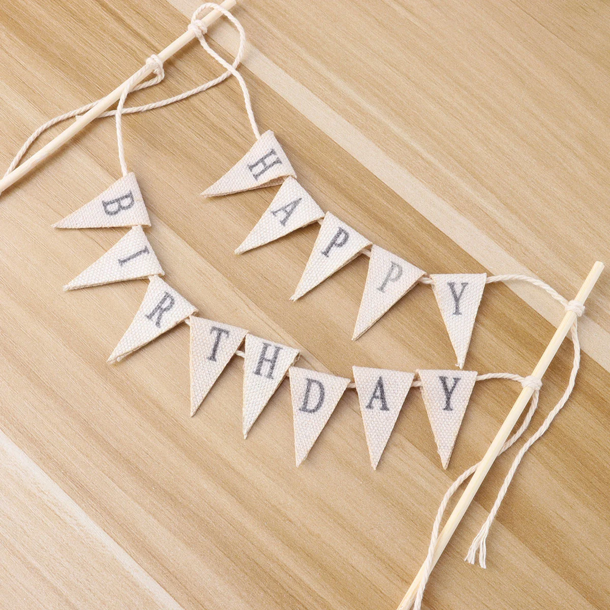 

Merry Birthday Banner Vitnage Pennant Flag Cupcake Vintage Decor Party Supplies