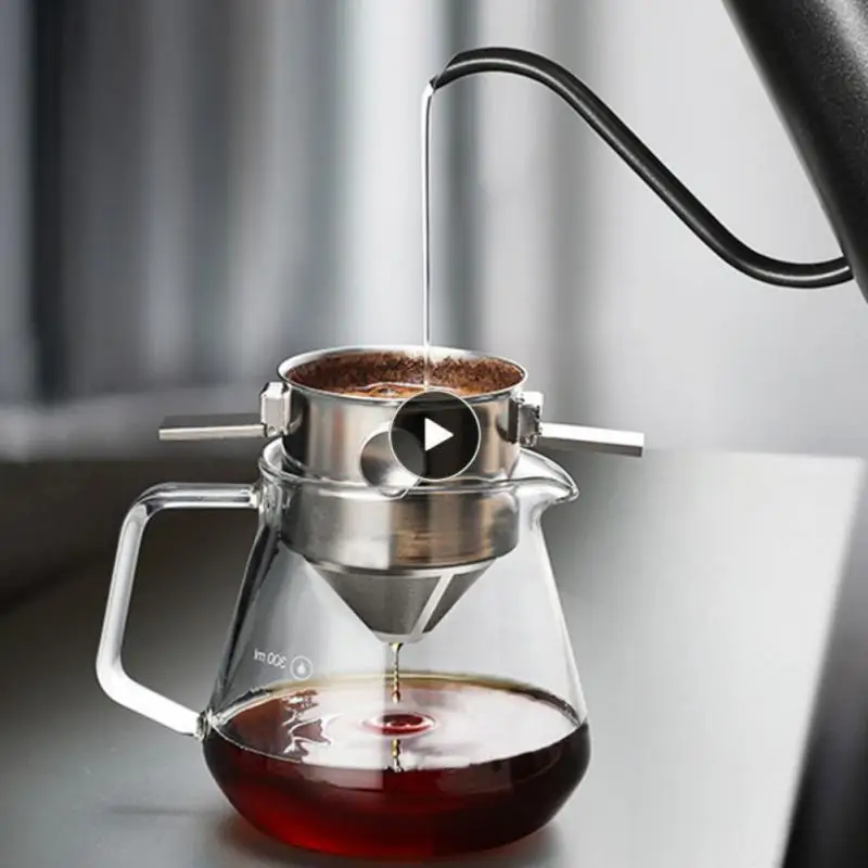 

Stainless Steel Coffee Filter Reusable Folding Coffee Maker Drip Coffee Accessories Coffee Dripper Portable Coffee Maker