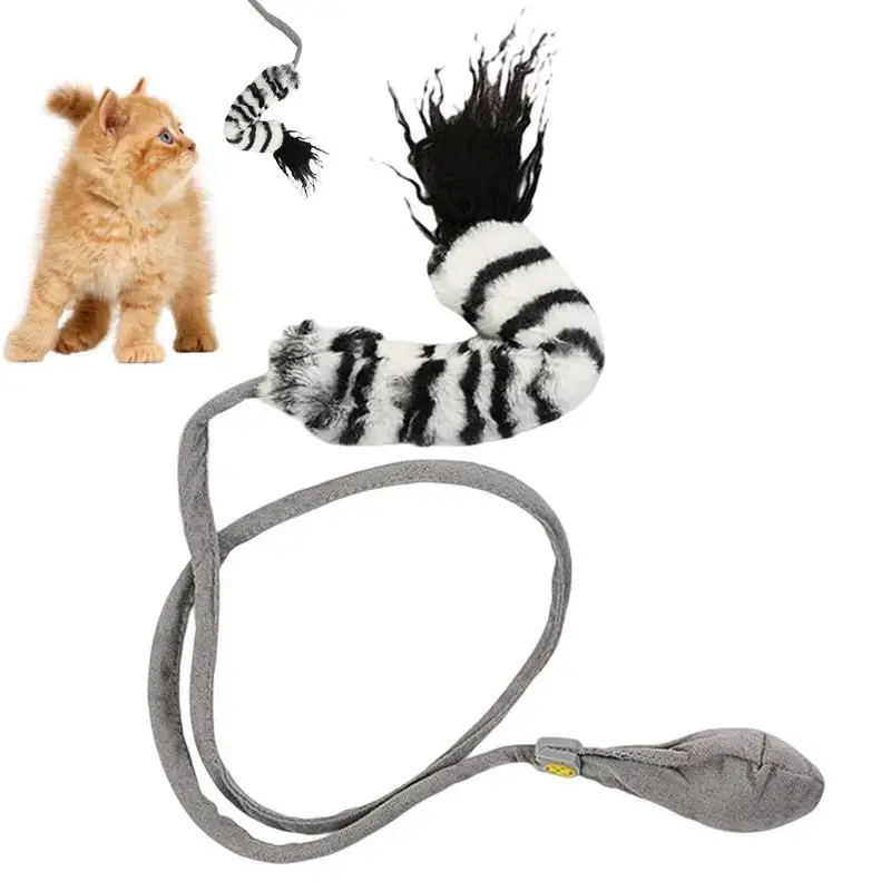

Cat Wand Toy Cat Interactive Catcher Wand Toy Artificial Fish & Ponytail Shape Interactive Toy For Pet Kitten Indoor Teaser Toy