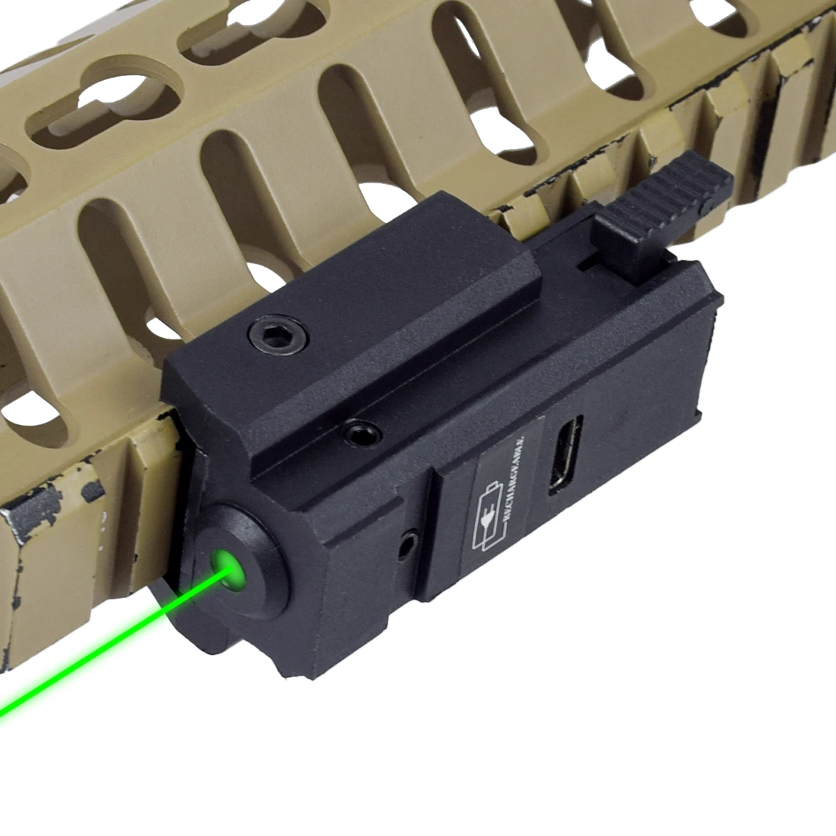 Тактический перезаряжаемый пистолет Glock 17 18c 19 зеленый лазерный прицел