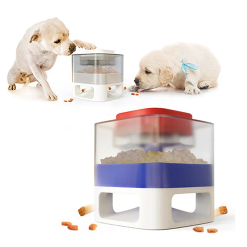 

Puzzle Dog Toy elastic feeding training slow food box self hi round food leakage device pet products