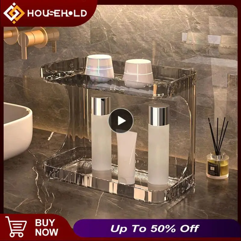 

Double Layer Acrylic Storage Rack Storage Cosmetic Storage Box Acrylic Transparent Storage Box Home Storage And Organization