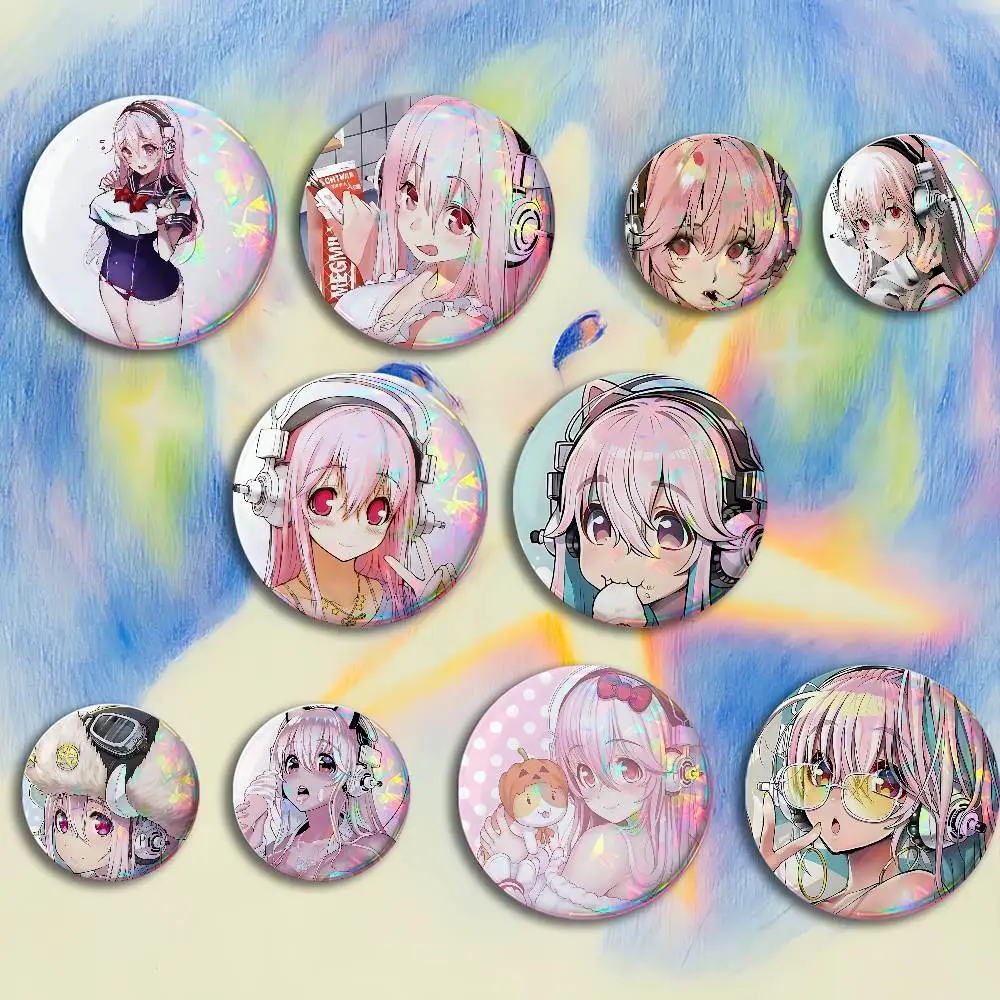 Фото Значок-пин Super S-Sonico, одиночная упаковка, аниме-мерч для ита-бэгов, коллекционные значки. №1