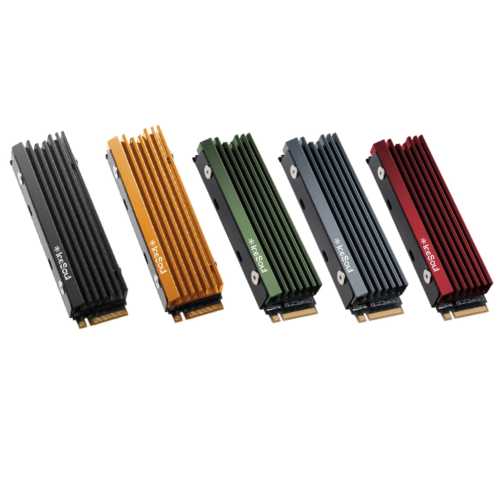 

FinalCool IceSoul 08 Aluminum Alloy M.2 SSD Cooling Heat Sink M2 NVME NGFF 2280 Solid State Hard Disk Heat Cooler Radiator