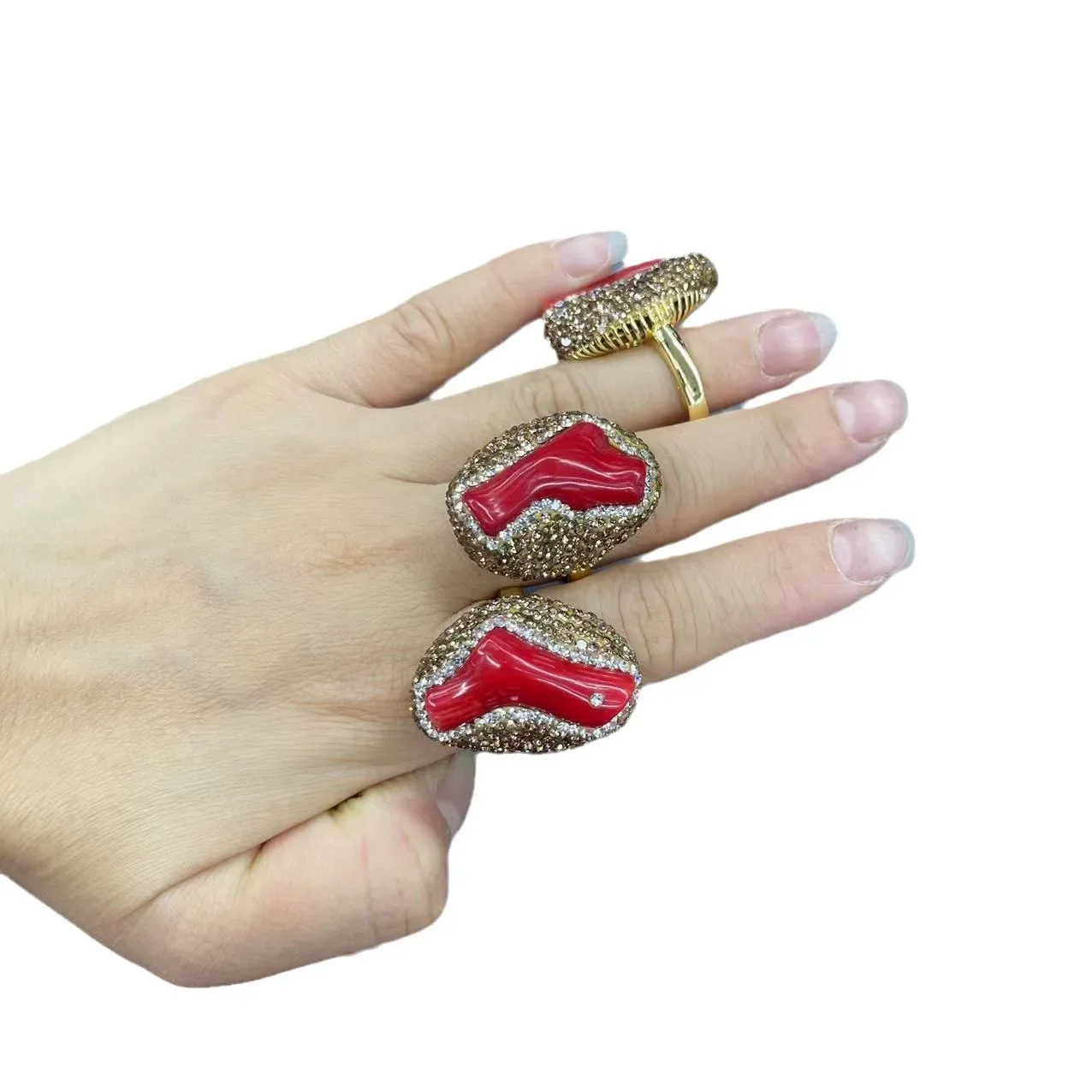 Натуральный барочный комплект из натурального камня