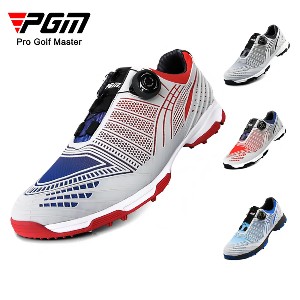 PGM XZ070 Gradient Color Remove Spikes Golf Sports Shoes Knobs Buckle Shoelace Breathable Anti-slip Waterproof Sneakers