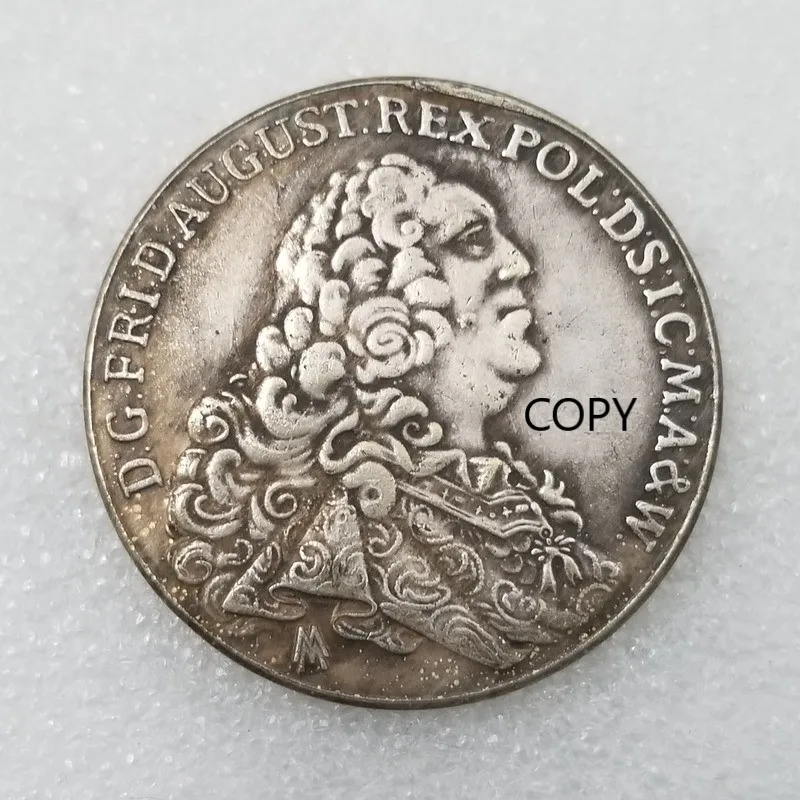 

Poland 1763 Silver Plated Brass Commemorative Collectible Coin Gift Lucky Challenge Coin COPY COIN