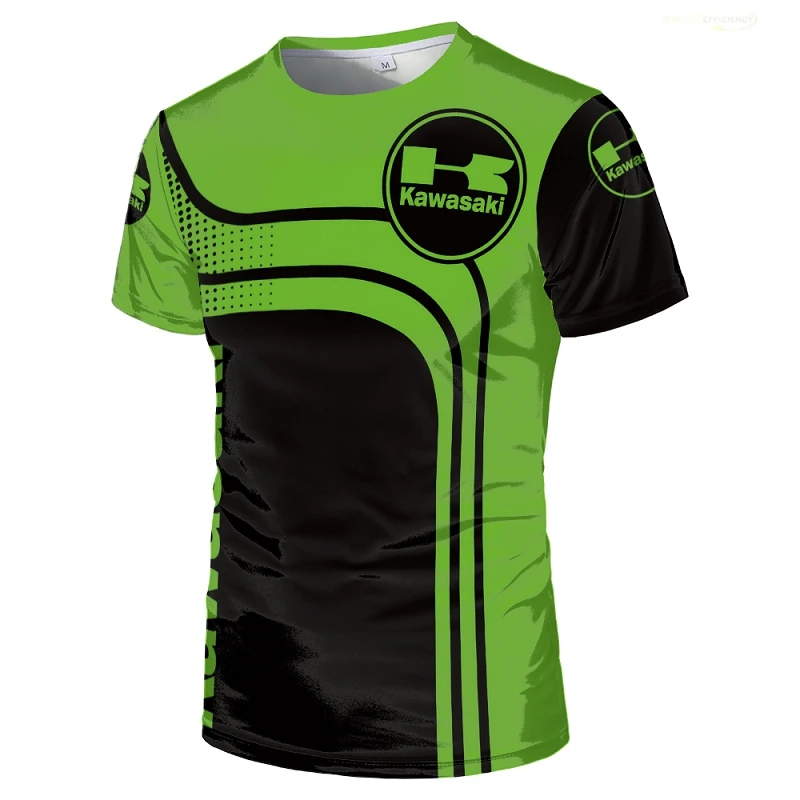 

Motorcycle Kawasaki T Shirt Men Fashion T-shirt Racing Team Tshirt Motorcycle 3d T-shirt Kids Hip Hop Tops Tees Sports Quick Dry
