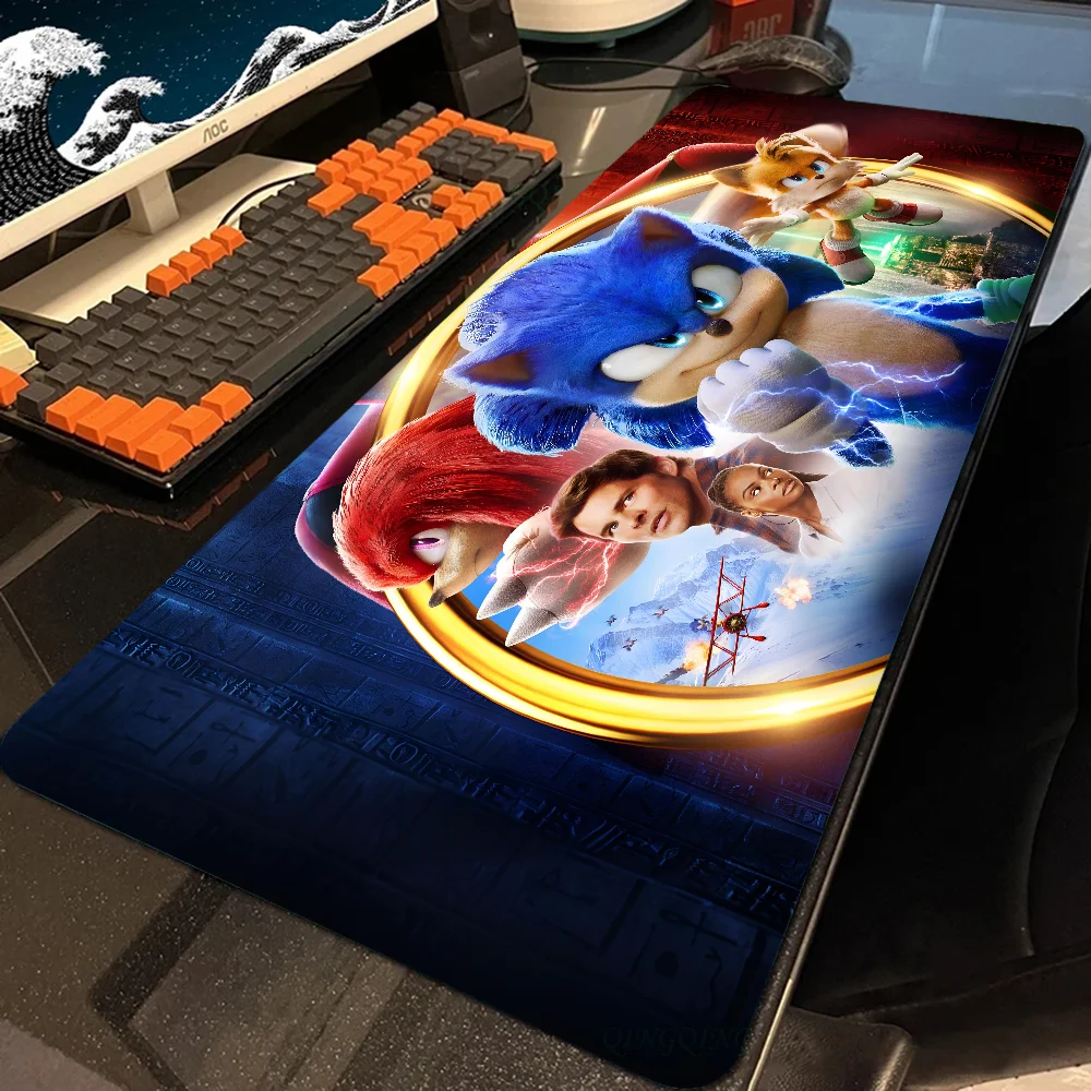 Коврик для мыши в стиле аниме S-Sonic The Hedgehog большой игровой коврик утолщенный