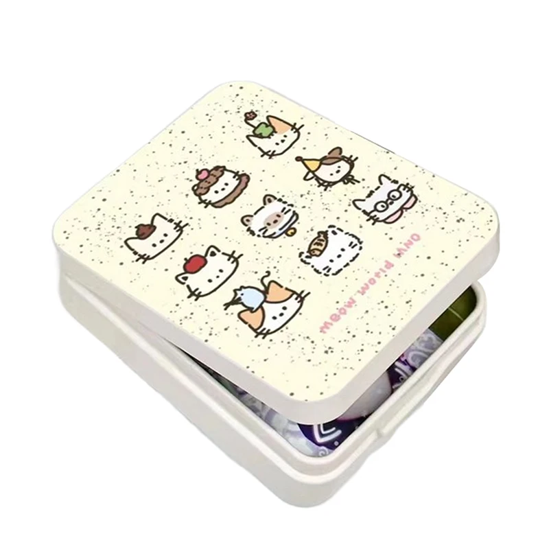 Девять Дворец Кошка Девушка Складная Железная Коробка Наклейки Маленькая