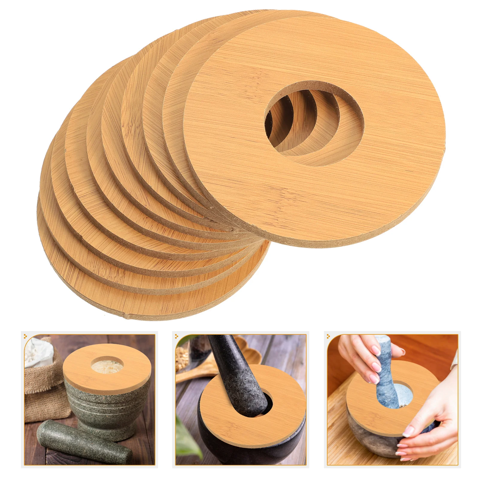 

10Pcs Professional Grinder Lids Daily Use Grinder Covers Compact Grinding Bowl Lids