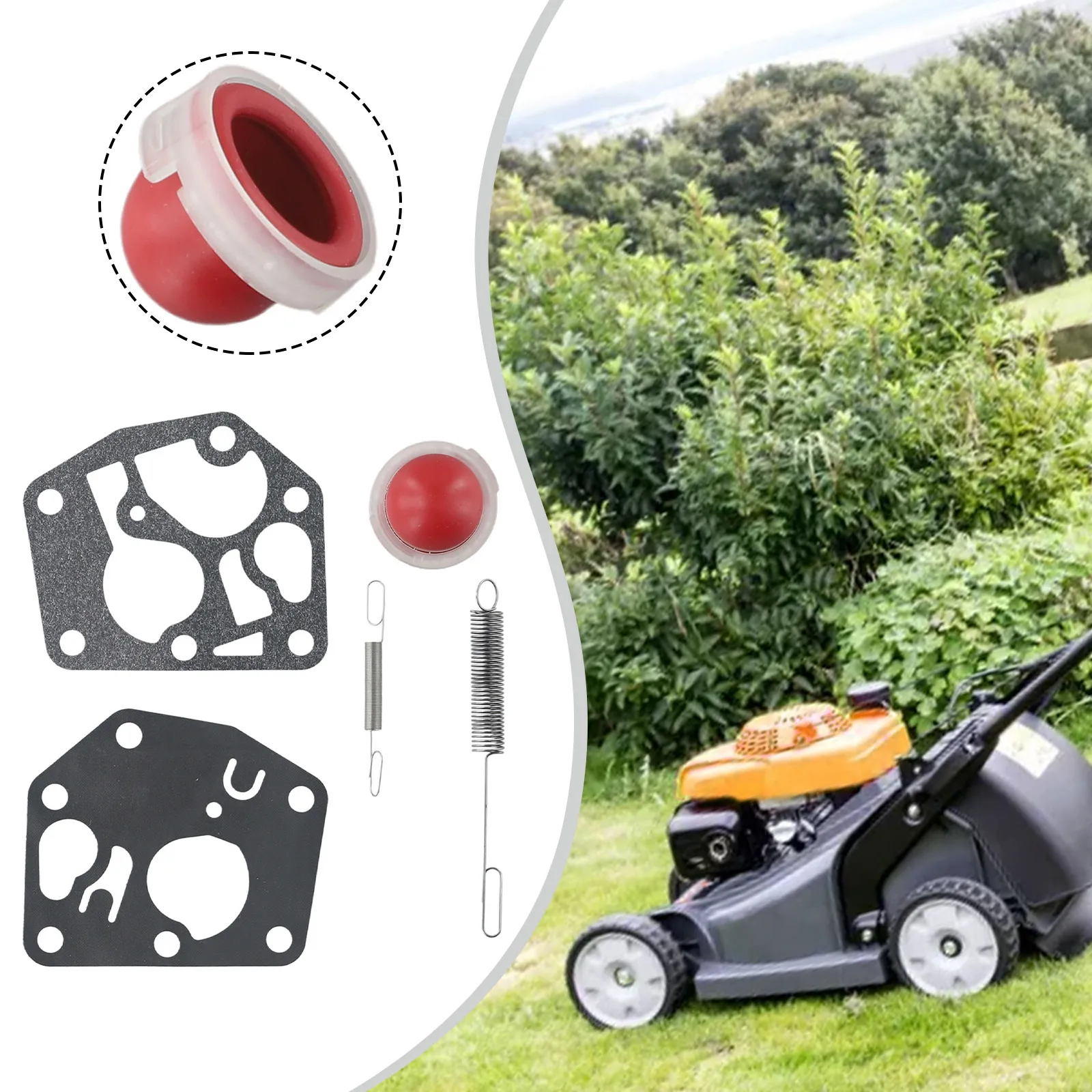 2 шт. Пружины Прокладка 1 Красная непористая лампа праймера для Briggs &amp Stratton 691859 692211