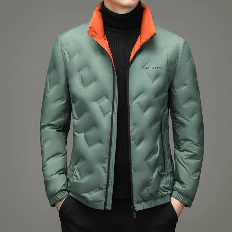 2022 Autumn Winter New Down Jacket Men's Lightweight Eiderdown Warm Coat Korean Fashion Casual Jacket High End Men's Clothes