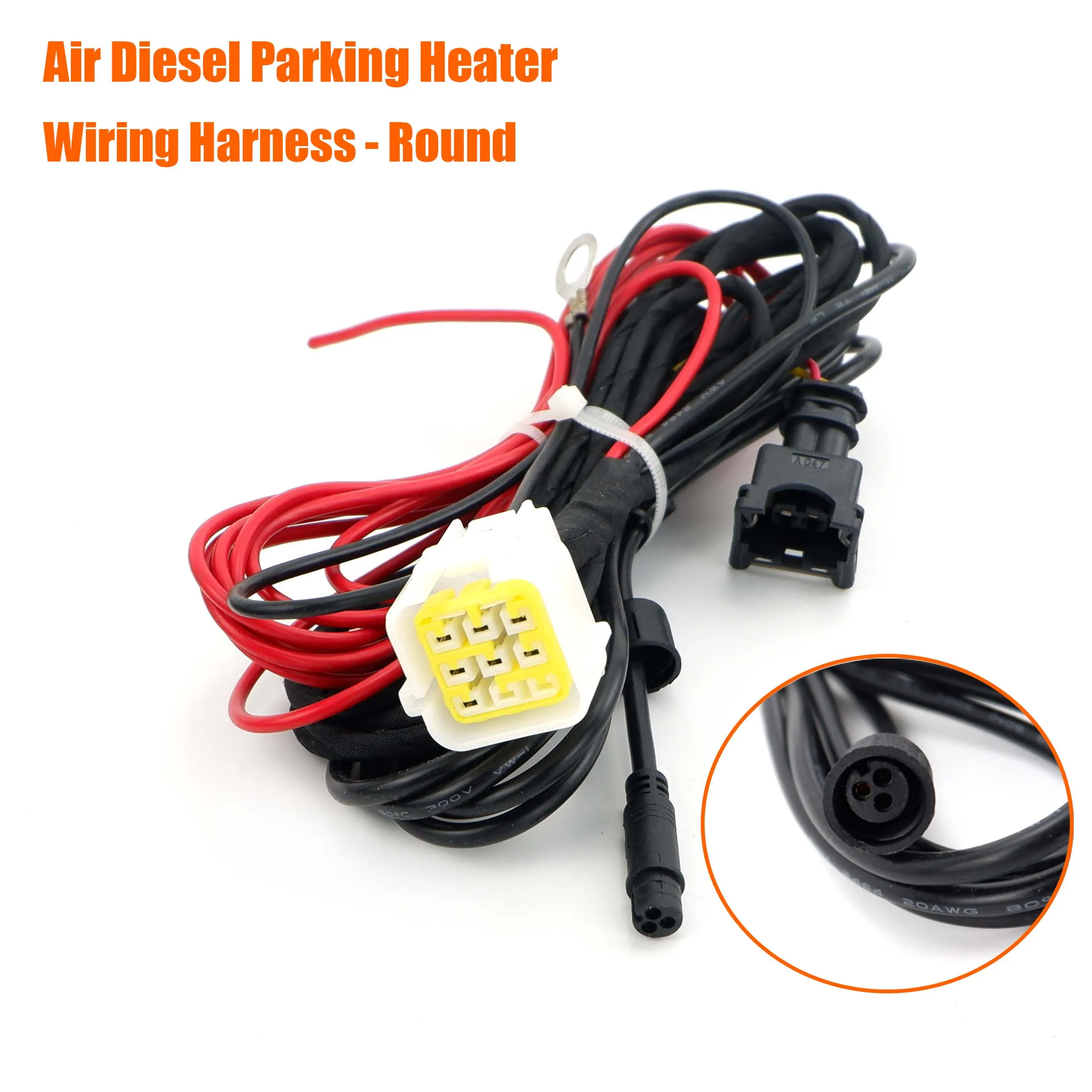 12V / 24V Air Diesel Heater Wiring harness Loom Power Supply Cable Adapter Round Triangel For Eberspacher Webasto - купить по