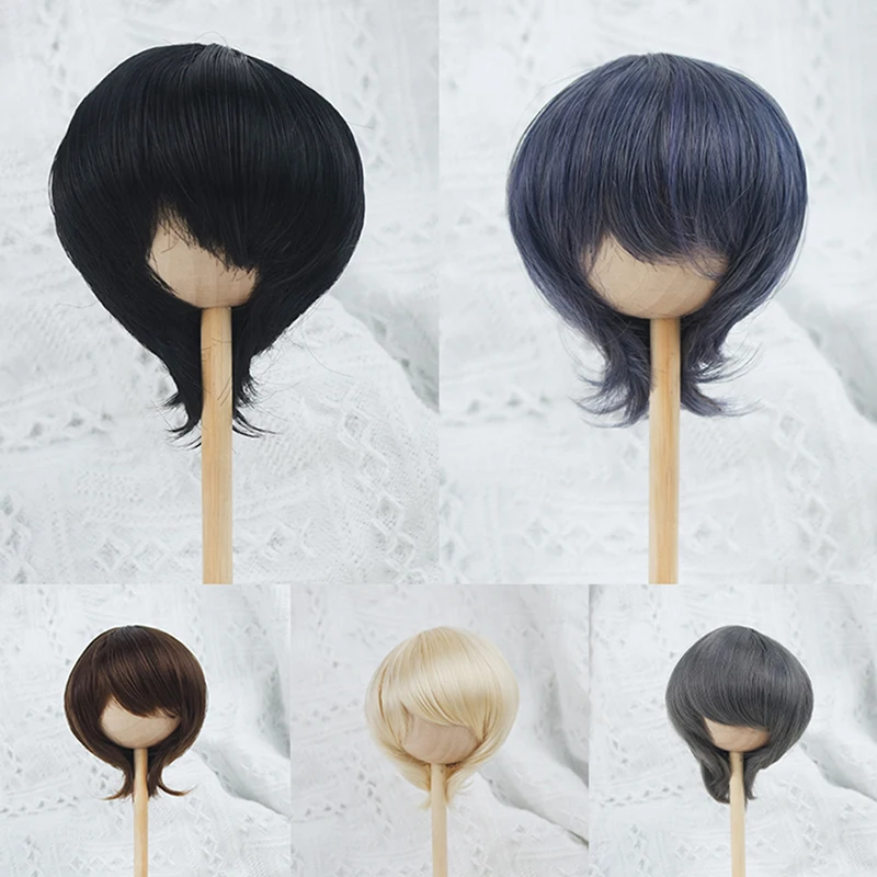 

1pcs 1/3 BJD Doll Wig Short Straight Hair Head Circumference 21.5-23cm 60cm Doll Dress Up Accessories Toy For Dolls Accessories