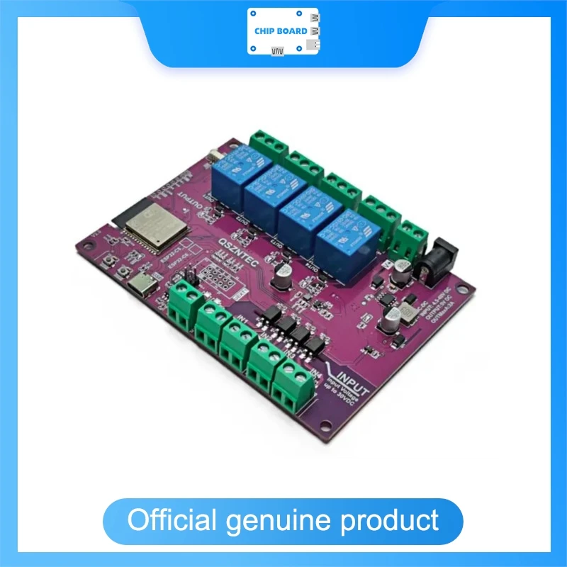 Фото Плата контроллера Tindie Maker Go ESP32-C5-EVB, порт RS485 с 4 реле и 4 оптоизолированными входами для проектов автоматизации. №1