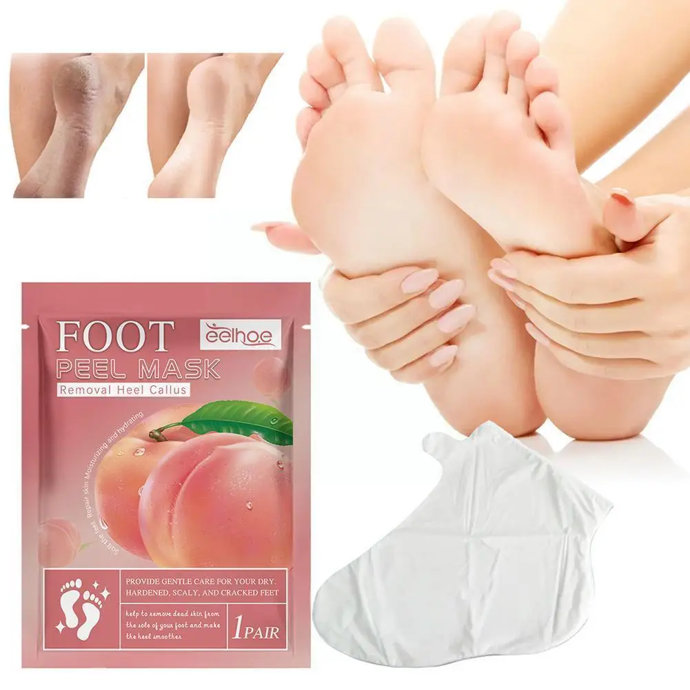 

1Pair Peach Peeling Foot Mask for Legs Feet Mask Exfoliating Socks for Pedicure Anti Crack Heel Remove Skin Foot Patch X8I3