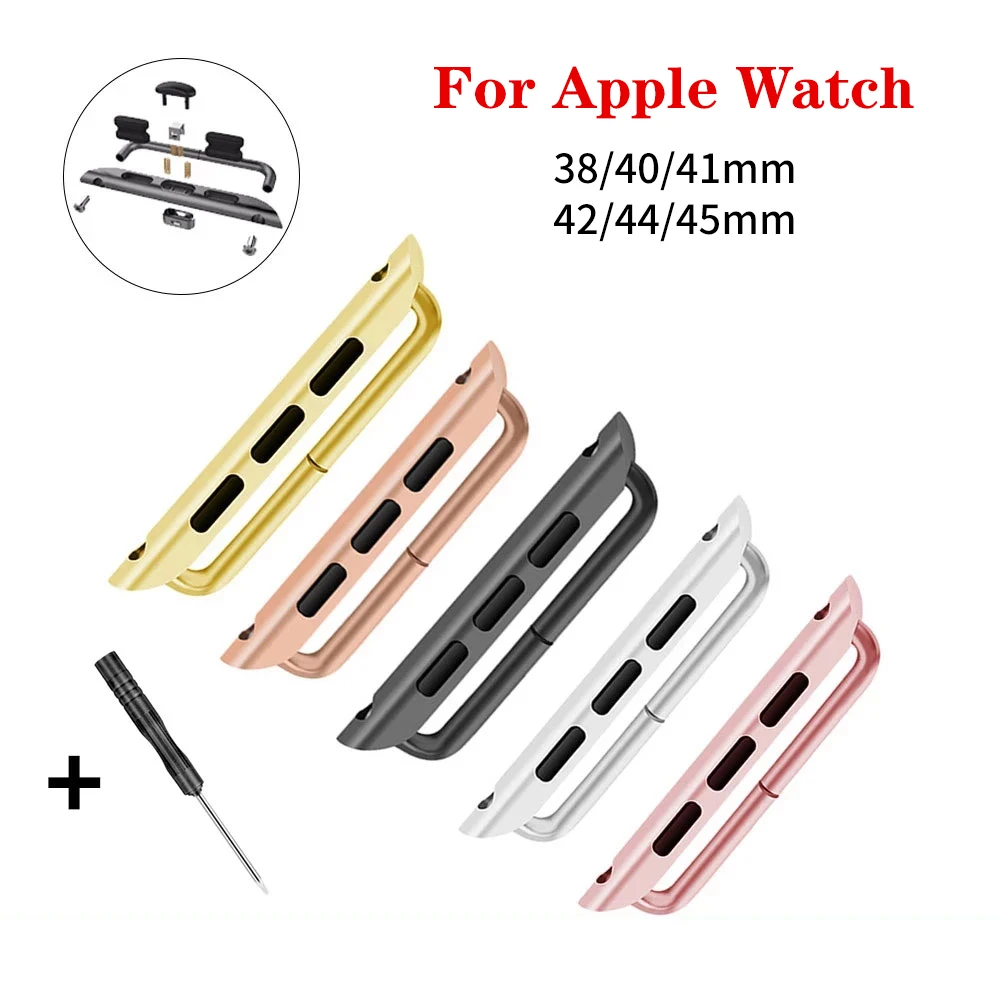 

Adapter Connector for Apple Watch Series 7 6 SE 5 4 3 Band 44mm 40mm for Iwatch 41mm 45mm 42mm 38mm Accessories Tool Wholesale
