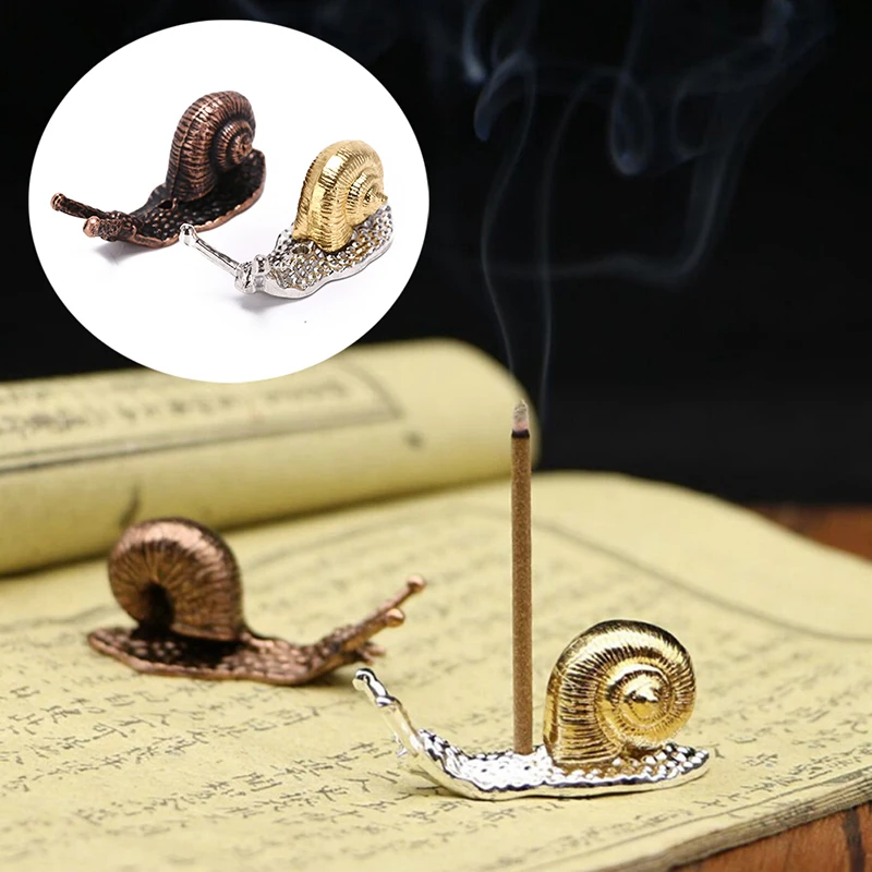 

Animal Snail Incense Burner Holder For Incense Sticks Alloy Incense Burner Holder Home Decoration 3.5x1.5cm 2 Colors
