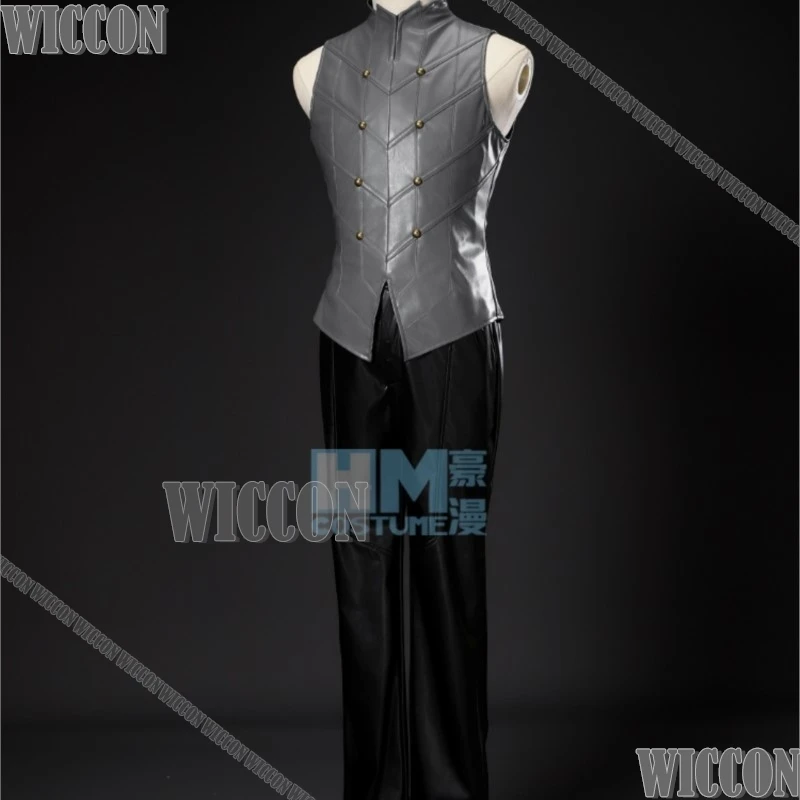 Джокер Amamiya Ren Game Persona 5 P5R Kaitou Косплей Костюм Маска Черная искусственная кожа