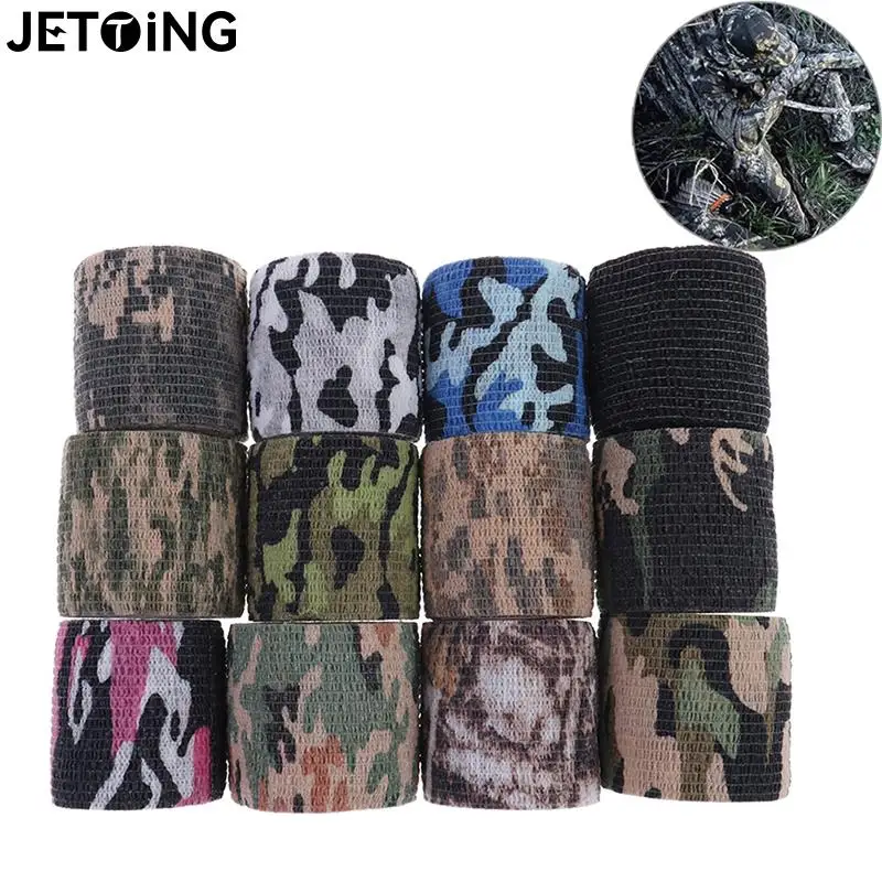 

Durable Army Camo Outdoor Hunting Shooting Blind Wrap Camouflage Stealth Tape Waterproof Wrap 5cmx4.5m 12 Colors