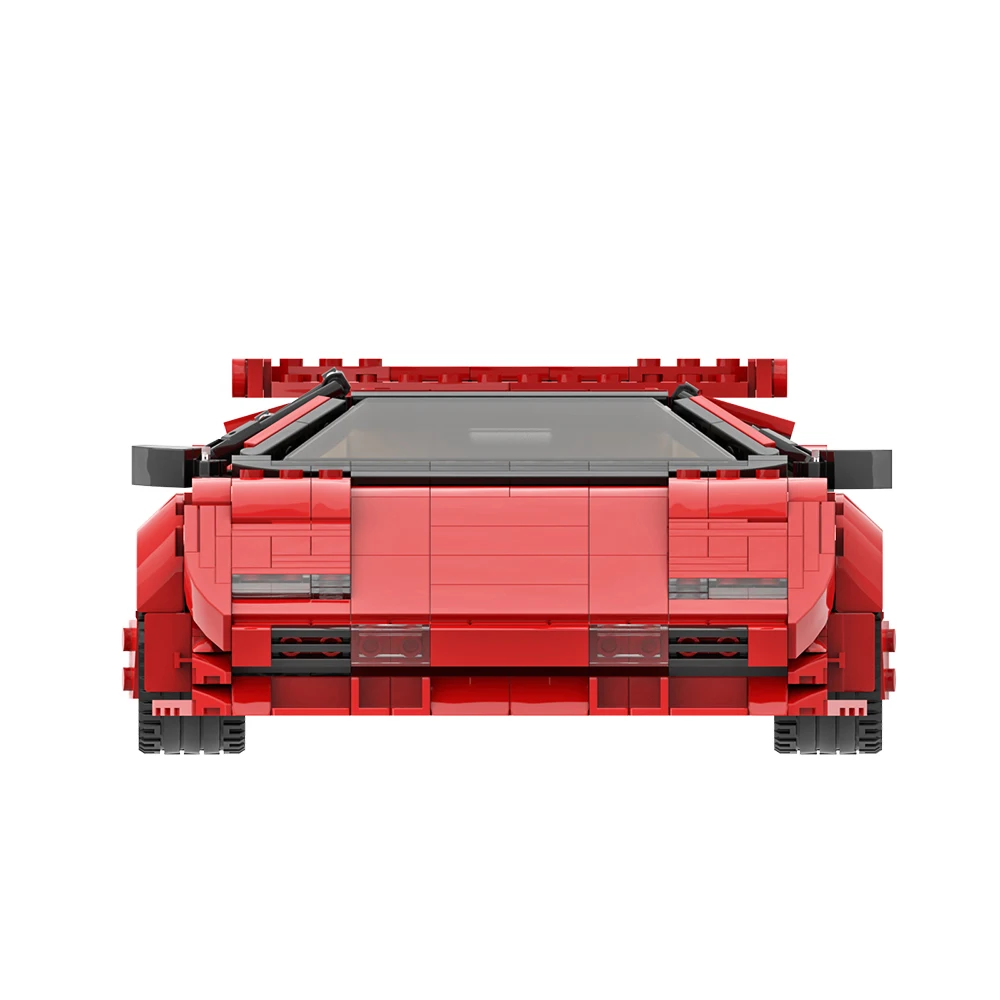 Высокотехнологичный супергоночный автомобиль MOC красный черный гоночный горный