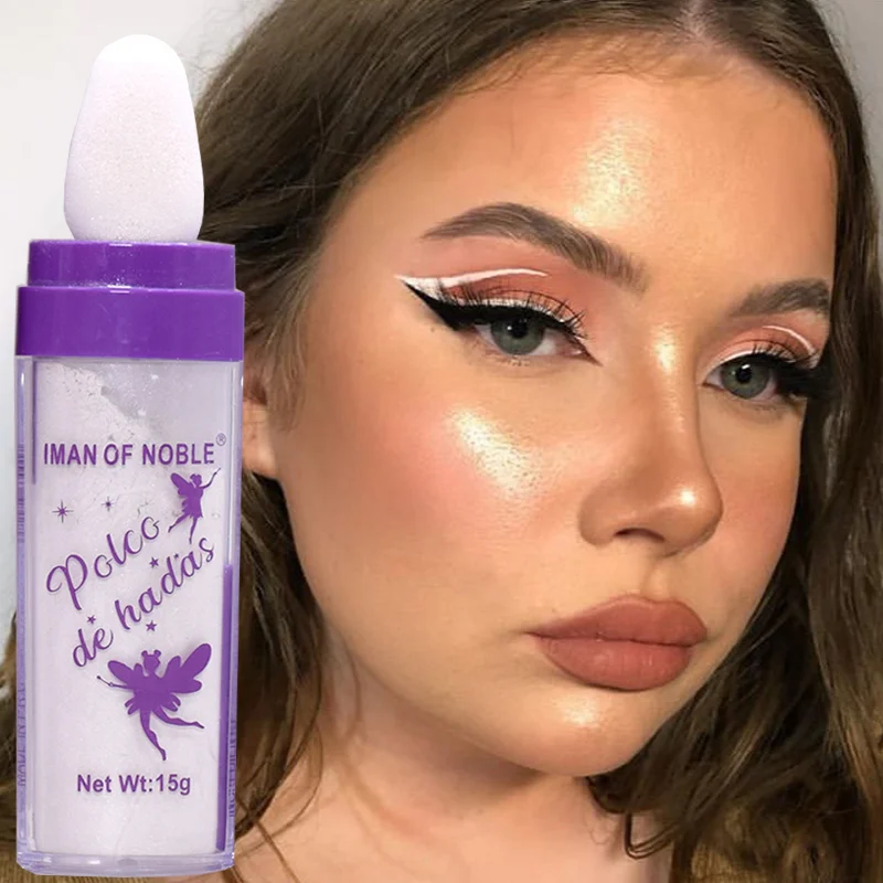 

New White Highlighter Makeup Powder Glitter Contouring High Gloss Illuminating Powder Eyeshadow Lips Hair Facial Body Make Up