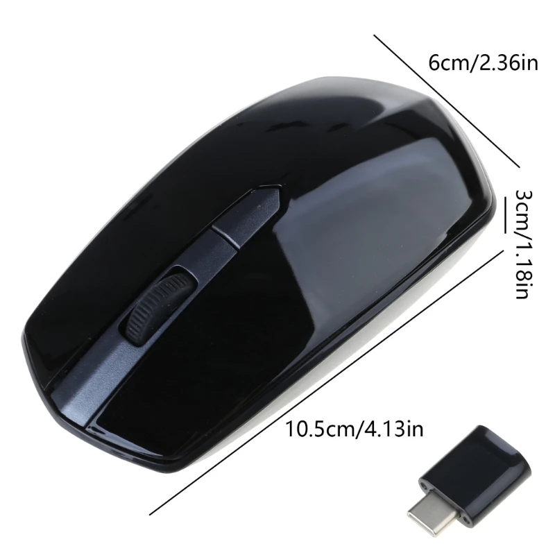 Беспроводная мышь Type C 2 адаптер Type-C тихие беспроводные мыши подходящие для