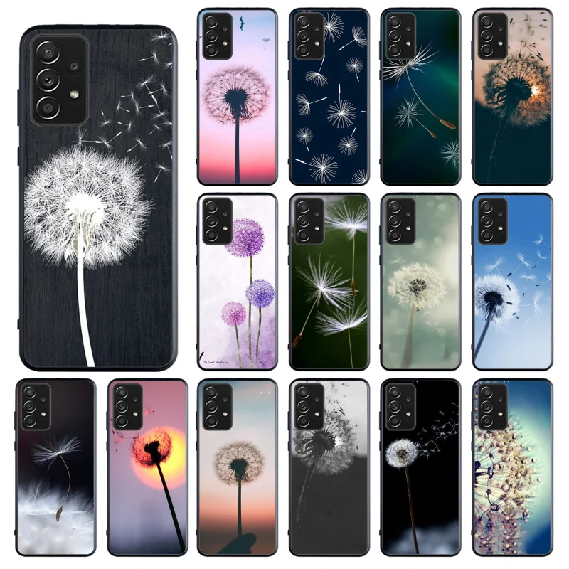 

Phone Case for Samsung Galaxy A73 A53 A13 A22 A12 A32 A71 A21S A33 A52 A72 A02 A03 A51 A31 M31 Dandelion