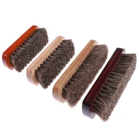horse hair shoe brush polish leather maintenance soft polishing tool boot polish cleaning brush suede nubuck boot ash removal