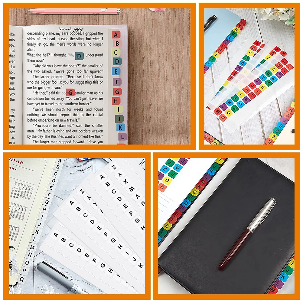 30 листов наклейки с индексом алфавита разделители самоклеящиеся вкладки для