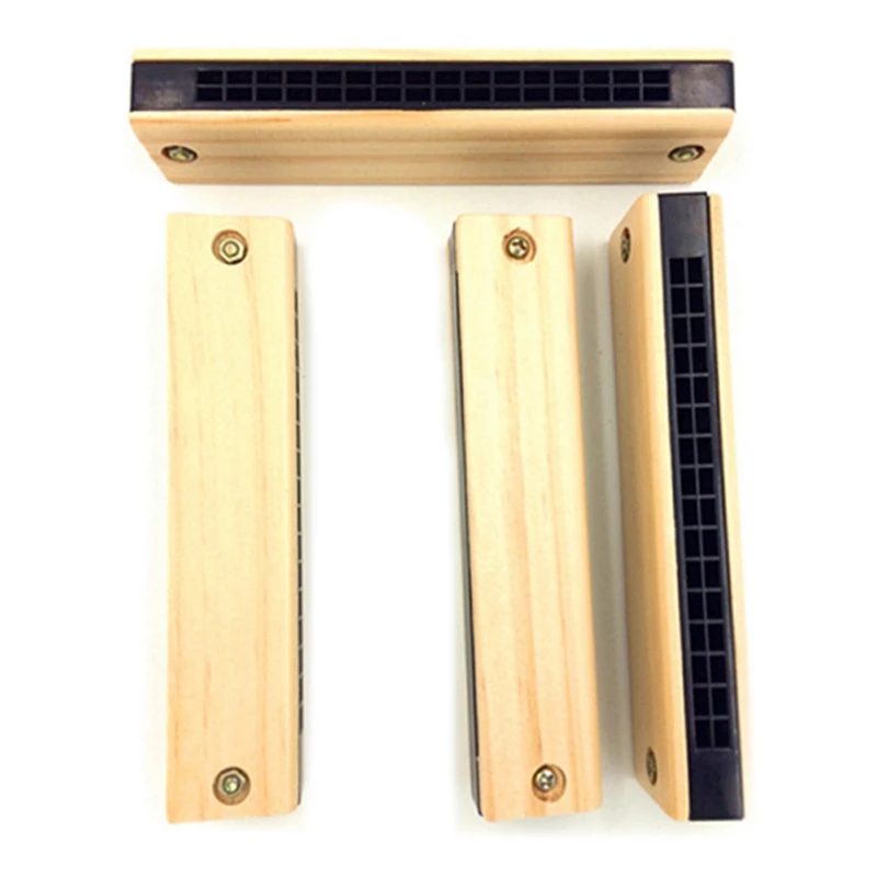 

4Pcs Kids Toys Harmonica Musical Instrument Early Educational Wooden Toys For Kid Children Learn Playing Gift