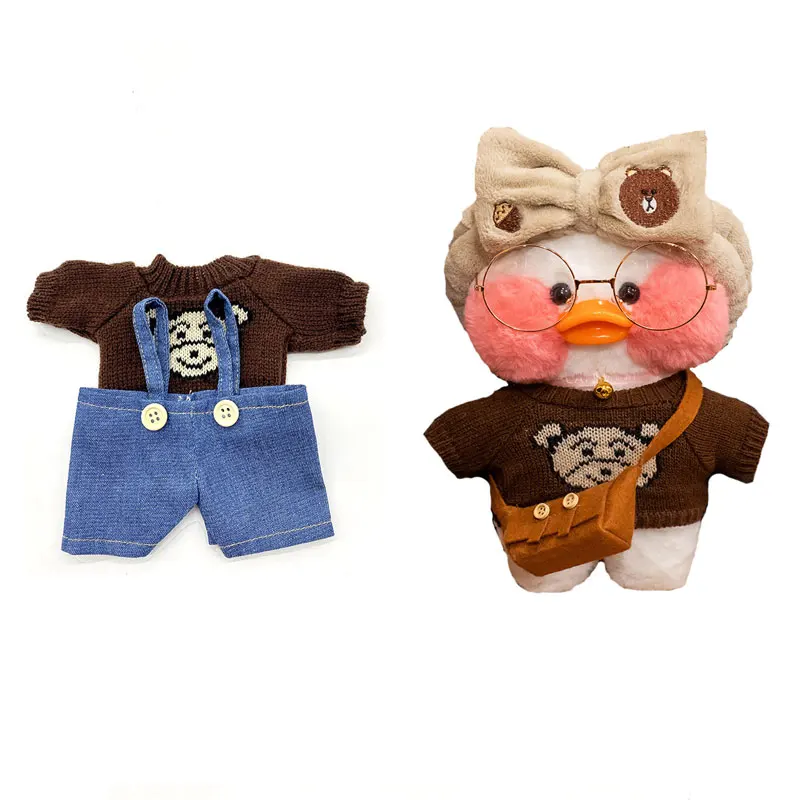 

Duck Clothes Accessories for 30cm LaLafanfan Cafe Duck Dog Plush Doll Clothes Headband Bag Glasses Outfit for 20-30cm Plush Toy