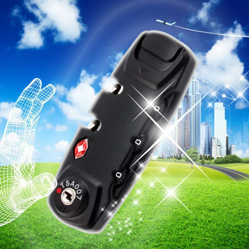 

TSA 3 Digit Password Lock Steel Wire Security Lock Suitcase Luggage Coded Lock Cupboard Cabinet Locker Padlock Travel Bag Lock