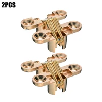 2pcs door folding hinges silvergold concealed cross hinge for door wooden box jewelry box gift box dining table