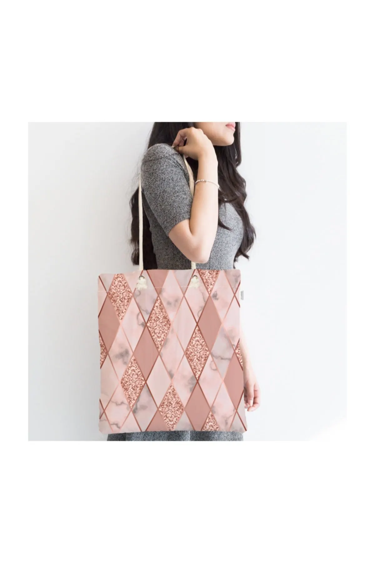 

Женская пляжная сумка-тоут с треугольным фоном, на молнии