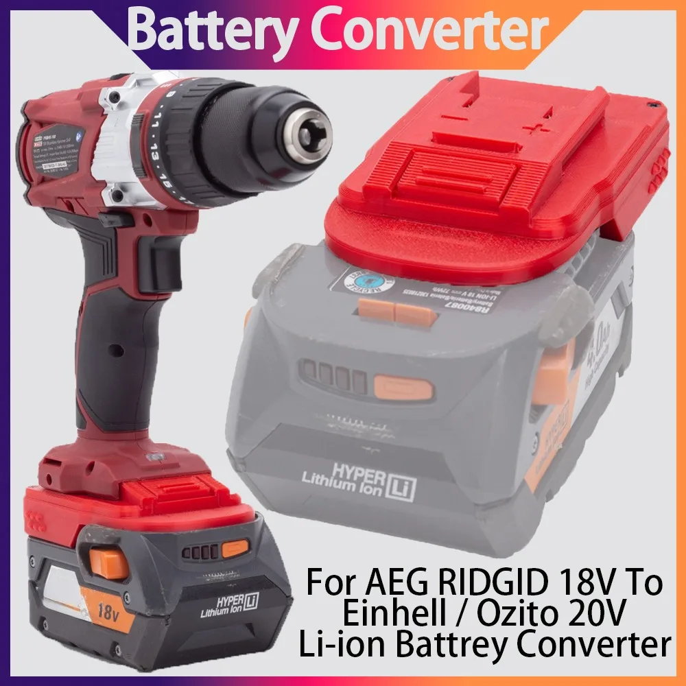 Фото Адаптер аккумулятора для Ridgid 18V аккумулятор AEG Аккумулятор для Einhell (Ozito)18V конвертер инструментов №1