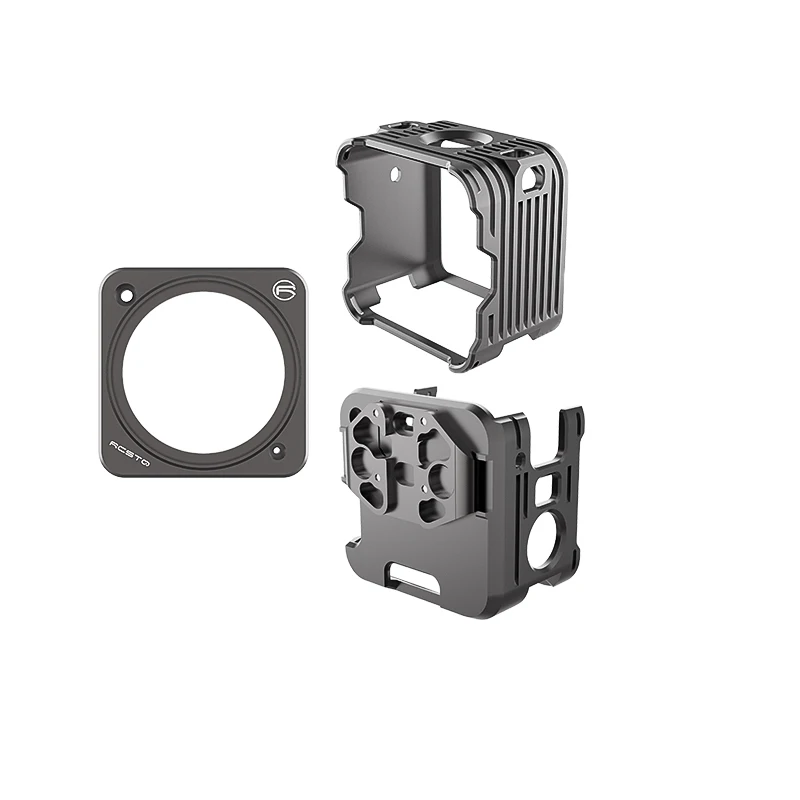 

Чехол из алюминиевого сплава с защитой от столкновений, кроличья клетка, защитный чехол с отвода тепла, рамка для Dji Osmo Action 2, аксессуары для к...