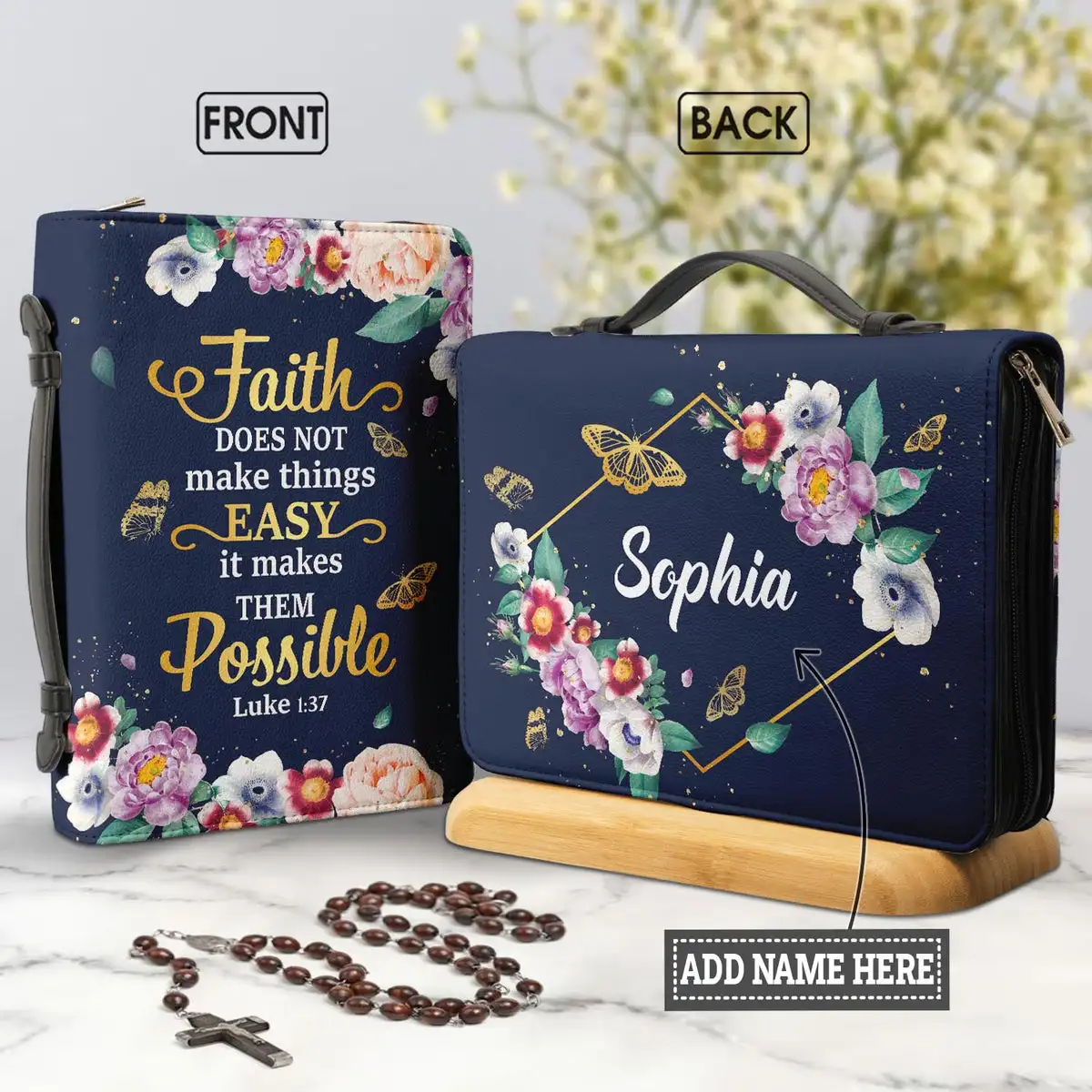 

Женские коробки для хранения Святой книги, кожаные сумки, новые женские персонализированные Чехлы для хранения с Библией и текстами Библии