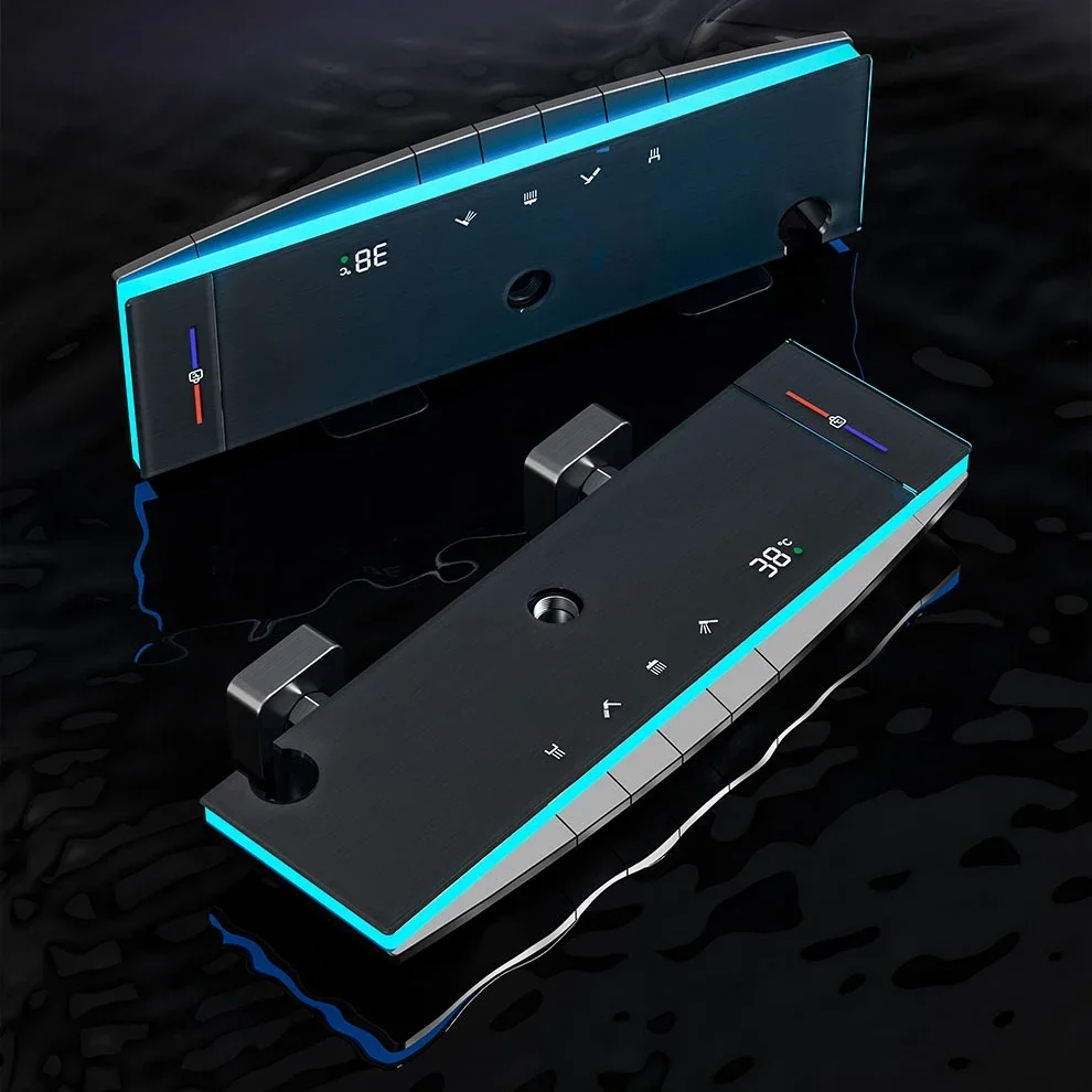 Новый цифровой душевой набор для фортепиано латунный смеситель ванной комнаты с