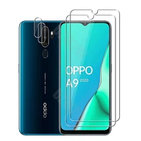 22 for oppo a9 2020 2pcs camera lens film 2pcs tempered glass screen protectors protective guard hd clear