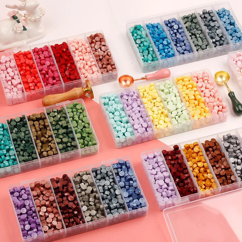 

650pc/set Wax Sealing Kits Seal Korea Scrapbooking Supplies Wax Seal Stamp Set Wax for Candle Making Scrapbooking Material